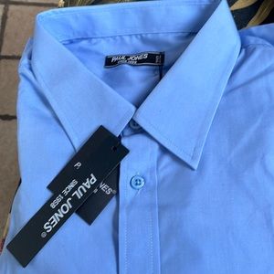 Paul Jones Men’s Blue Dress Shirt Size 2XL